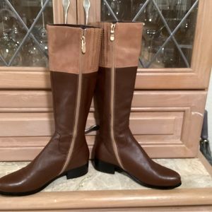 SoleMani Chastity Slim Calf Leather Riding Boots Size 7M